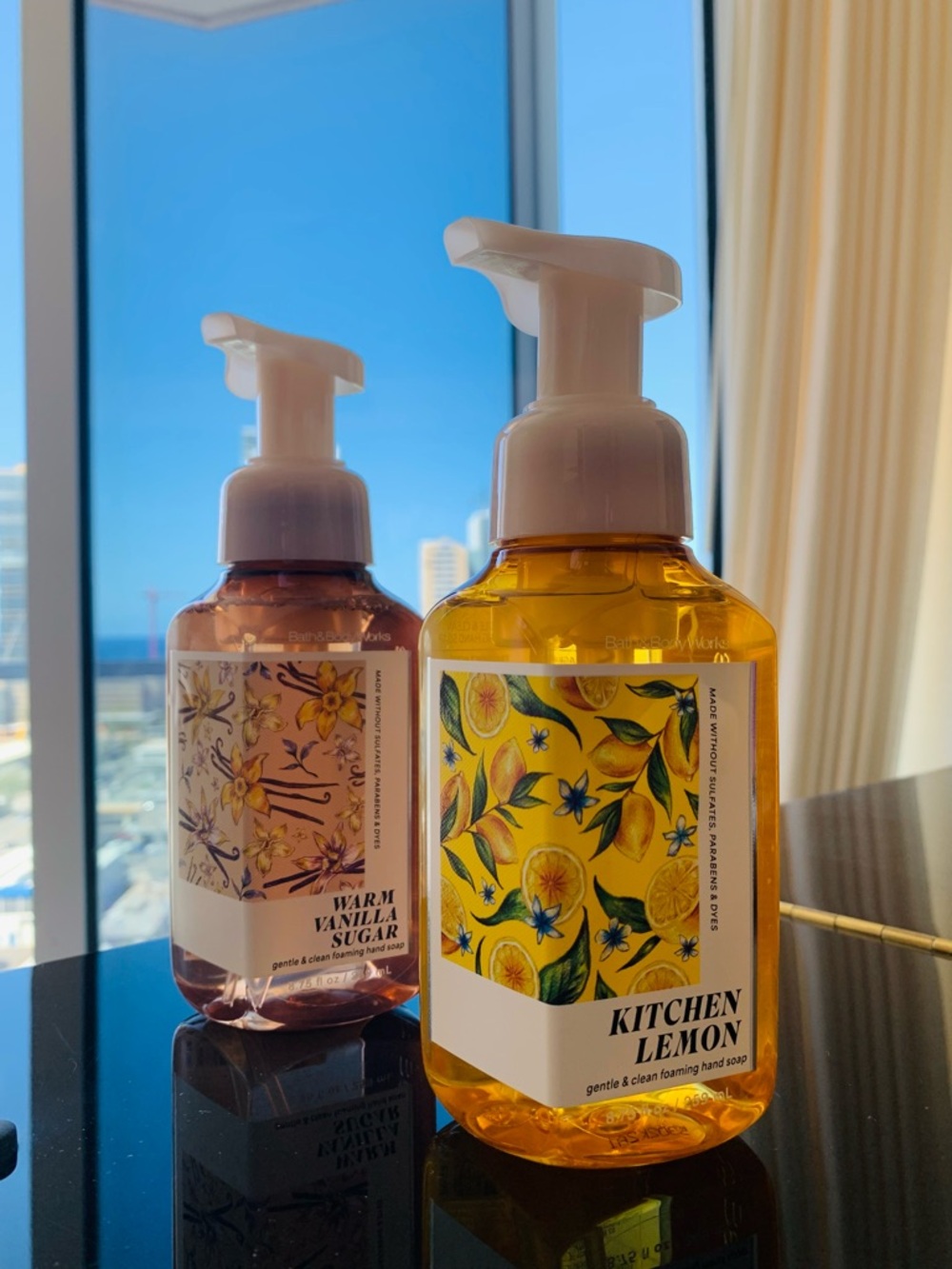 Bath & Body Works Foaming Hand Soap Set 2 Warm Vanilla Sugar Kitchen Lemon New